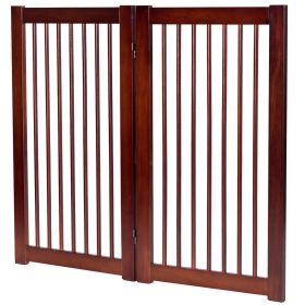 36" Configurable Folding Wood Pet Dog Safety Fence with Gate