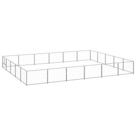 Dog Kennel Silver 322.9 ft? Steel