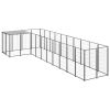 Dog Kennel Black 78.1 ftÂ² Steel