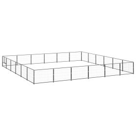 Dog Kennel Black 387.5 ft? Steel