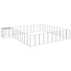 Dog Kennel Silver 338.6 ftÂ² Steel