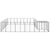 Dog Kennel Black 221.4 ftÂ² Steel