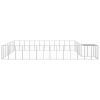 Dog Kennel Silver 325.6 ftÂ² Steel