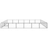 Dog Kennel Black 387.5 ft? Steel