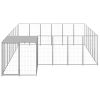 Dog Kennel Silver 130.2 ftÂ² Steel