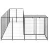 Dog Kennel Black 78.1 ftÂ² Steel