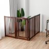 36" Configurable Folding Wood Pet Dog Safety Fence with Gate