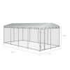 Outdoor Dog Kennel with Roof 315"x157.5"x78.7"