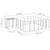 Dog Kennel Silver 130.2 ftÂ² Steel