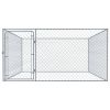 Outdoor Dog Kennel Galvanised Steel 72.8"x72.8"x39.4"