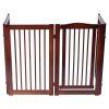 36" Configurable Folding Wood Pet Dog Safety Fence with Gate