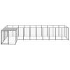 Dog Kennel Black 78.1 ftÂ² Steel