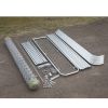 Outdoor Dog Kennel for Medium to Large Sized Animals, Heavy Duty Pet Playpen Kit with Lockable Door - Silver