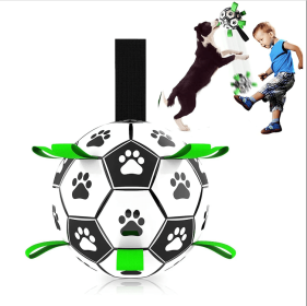 Dog Toys Interactive Pet Football Toys with Grab Tabs Outdoor training Soccer (size: diameter19cm)
