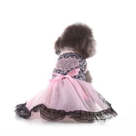 Dog Print Princess Dress (Color: 7, size: XS)