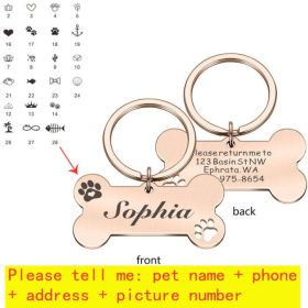 Personalized Collar Pet ID Tag (Color: 22, size: 50 x 28mm)