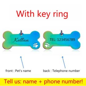Personalized Collar Pet ID Tag (Color: 11, size: 50 x 28mm)