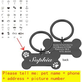Personalized Collar Pet ID Tag (Color: 23, size: 50 x 28mm)