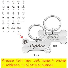 Personalized Collar Pet ID Tag (Color: 20, size: 40x21mm)