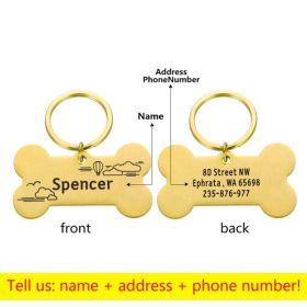 Personalized Collar Pet ID Tag (Color: 25, size: 50 x 28mm)