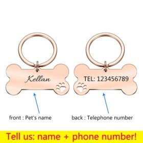 Personalized Collar Pet ID Tag (Color: 2, size: 40x21mm)