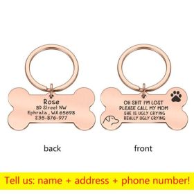 Personalized Collar Pet ID Tag (Color: 15, size: 50 x 28mm)