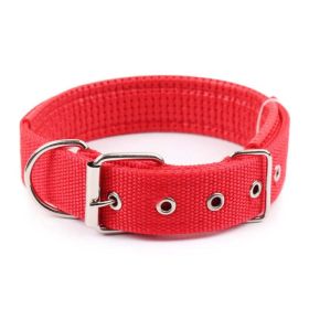 5 Size Dog Collar Adjustable (Color: Red, size: M)