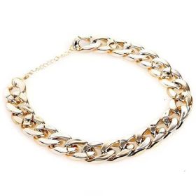 puppy necklace gold and silver 37cm*2cm (Color: Gold)