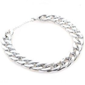 puppy necklace gold and silver 37cm*2cm (Color: Silver)