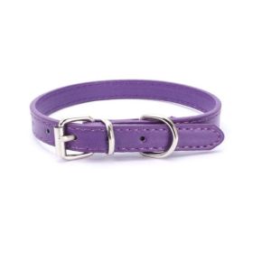 alloy buckle pet dog collar (Color: Purple, size: 42x1.8CM)