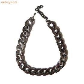 puppy necklace gold and silver 37cm*2cm (Color: Black)
