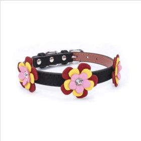 high-end pet dog collar (Color: Black, size: S 36 1.5 CM)