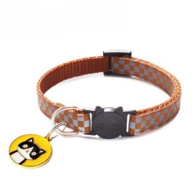 cat head pendant cat collar (Color: 16 201465626, size: 19-32CM)