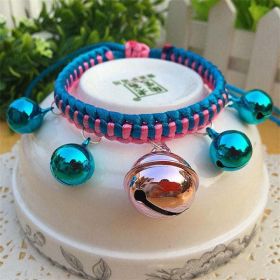 Adjustable Woven Collars (Color: 19 Blue Pink, size: M)