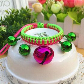 Adjustable Woven Collars (Color: 16 Rose Green, size: L)
