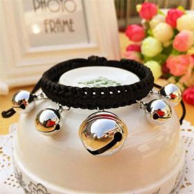 Adjustable Woven Collars (Color: 1 Black, size: S)