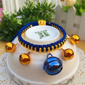 Adjustable Woven Collars (Color: 20 Blue Yellow, size: S)