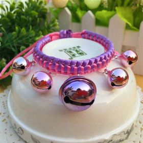 Adjustable Woven Collars (Color: 14 Pink Purple, size: M)