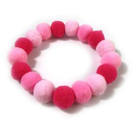 Pet Plush Ball Candy Necklace (Color: M 200006152, size: neck size (35-40cm))