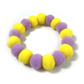 Pet Plush Ball Candy Necklace (Color: R 200211869, size: neck size (30-35cm))