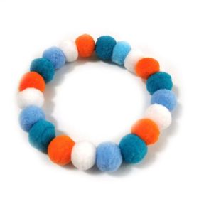 Pet Plush Ball Candy Necklace (Color: H 1063, size: neck size (40-45cm))