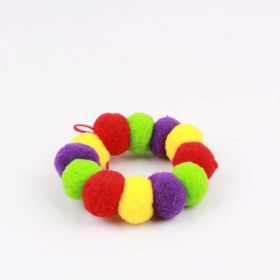 Pet Plush Ball Candy Necklace (Color: Q 350853, size: neck size (40-45cm))