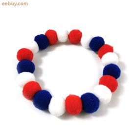 Pet Plush Ball Candy Necklace (Color: C 200006151, size: neck size (25-30cm))
