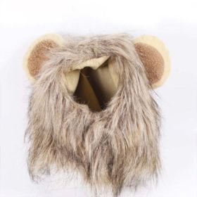 Cute Lion Mane Cat Pet Wig (Color: As Photo, size: L)