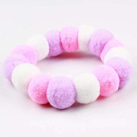 Pet Plush Ball Candy Necklace (Color: F 193, size: neck size (30-35cm))