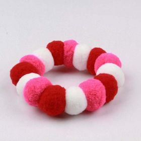 Pet Plush Ball Candy Necklace (Color: B 366, size: neck size (45-50cm))