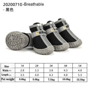 Wholesale 4pcs/set reflective waterproof dog shoes (Color: C, size: 1)
