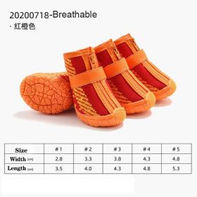 Wholesale 4pcs/set reflective waterproof dog shoes (Color: J, size: 3)