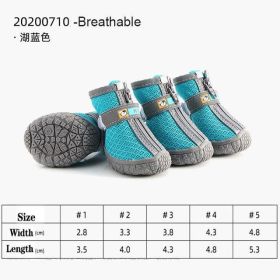 Wholesale 4pcs/set reflective waterproof dog shoes (Color: A, size: 5)