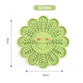 Wholesale pet dog silicone licking plate (Color: C-Flower-Green)